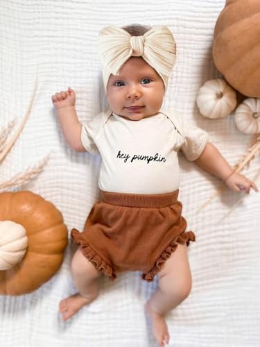 مجموعة اشرطة راس للاطفال، ربطات شعر من النايلون الناعم لحديثي الولادة والاطفال الصغار، اربطة راس قابلة للتمدد مصنوعة يدويا للبنات، اكسسوارات شعر الرضع غير قابلة للانزلاق للبنات من عمر 0-24 شهر (3 الوان، 3 قطع)