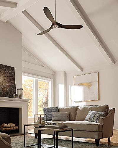 Monte Carlo 3MAVR60AGP Maverick Energy Star 60'' Outdoor Ceiling Fan with Remote Control, 3 Balsa Wood Blades, Aged Pewter thumbnail 2