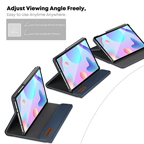 Infiland Galaxy Tab S6 Lite Case, Multi-Angle Business Cover Built In Pocket Fit Samsung Galaxy Tab S6 Lite 10.4 Inch 2022 Release Tablet [Auto Wake/Sleep], Navy #TOP5