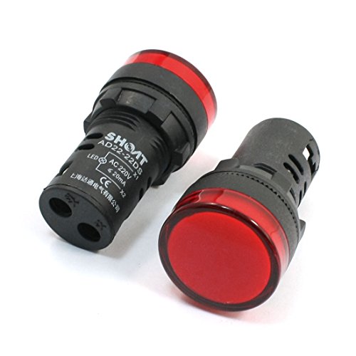 Ruilogod Indicatore del segnale a LED rosso AC220V...
