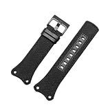 PJFSQAD Elegante cinturino for orologio in nylon adatto for CK K4b381b6 | K4b381b3 | K4b384b6 Accessori in pelle di tela lavorata a maglia ad alta densità da 30 mm(Black-Black-K2)