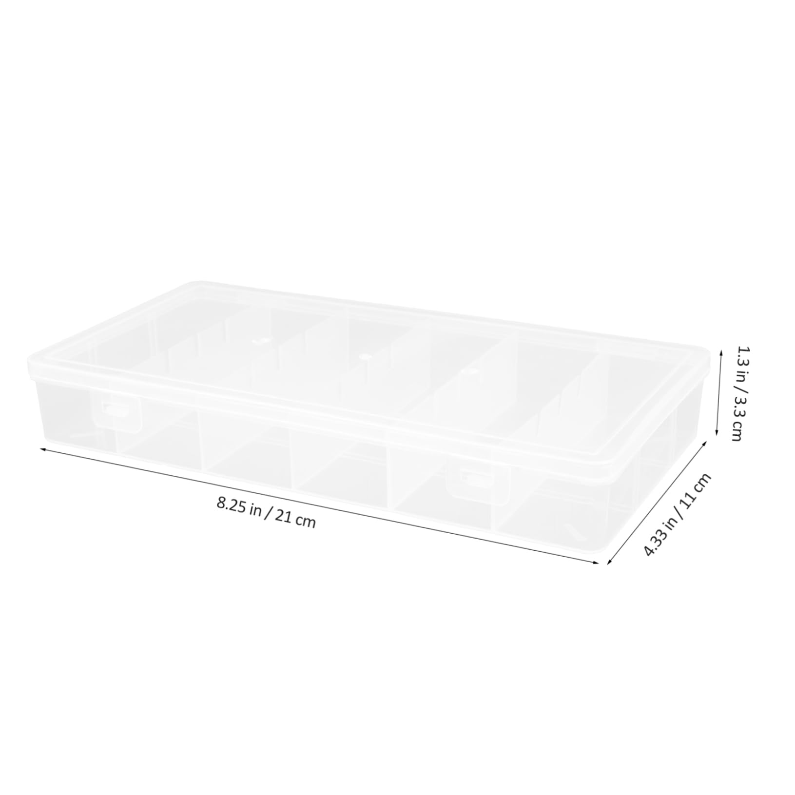 NOLITOY 4 Set Scatola Multi Scomparti Con Scomparti Verticali Organizer Rettangolare Trasparente Per Gioielli E Accessori Contenitore Facile Da E Smontare Per Domestico 2 Pezzi*4