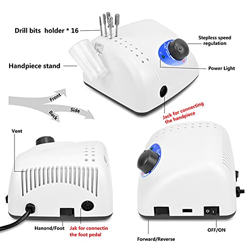 Electric Nail Drill Machine, 40000RPM Electric Nail Manicure Machine - Image 4