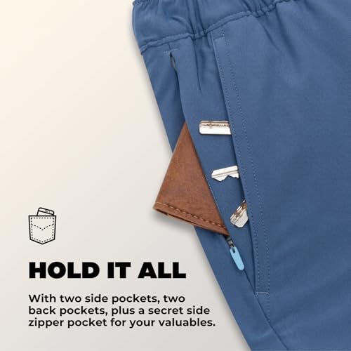Image of Chubbies Everywear Men's Shorts - Mens Shorts Casual 6in Inseam, Elastic Waist, Water-Resistant, Zipper Pocket