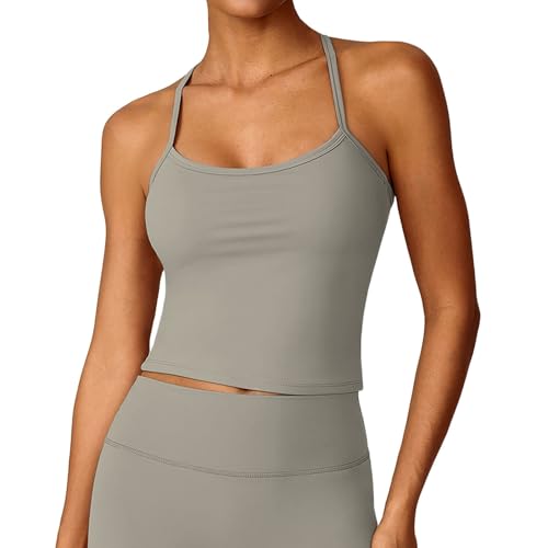 Chemise sans manches en polyester femme débardeur imprimé de yoga décontracté