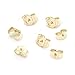 ERT 14K Gold Earring Backs - 6 Piece Replacement Yellow Gold Ear Locking for Stud Ear Rings 3 Pairs