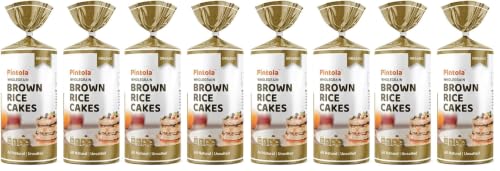 Image of Pintola Organic Brown Rice Cake All Natural Unsalted (130g x 4) | Gluten-Free Snack | 9 Wholegrains | Low Fat | 30 Calories per Cake | Soy & Yeast Free | Healthy Snack for Weight Loss (Pack of 2)