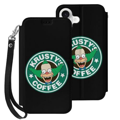 iPhone 17用 ケース 手帳型 ザ・シンプソンズ コーヒー Iphone17用カバー アイフォン17 用 ケース スマホケース おしゃれ 人気 財布型 PUレザー 携帯カバー カード収納 スタンド機能