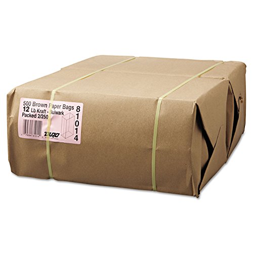 Bag GX12500 12# Paper Bag, 57lb Kraft, Brown, 7 1/16 x 4 1/2 x 13 3/4, 500/Pack