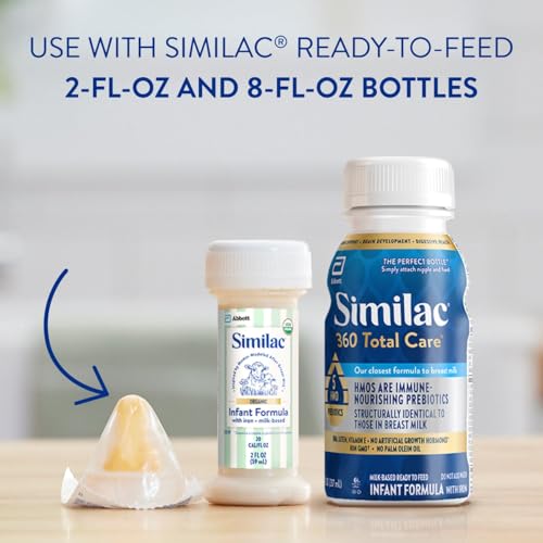 Image of Similac Infant Nipples and Rings, Latex-Free, Disposable, Case of 50