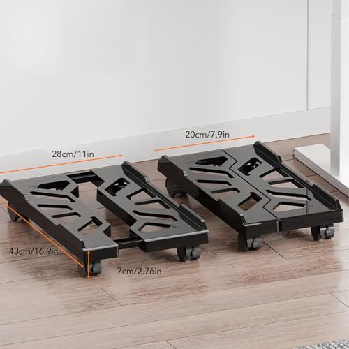 Soporte móvil ajustable para torre de computadora, soporte con ruedas con freno, compatible con la mayoría de CPUs, ideal para oficina y estudiantes miniatura 2