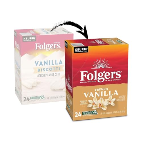 Folgers Vanilla Biscotti Flavored Coffee, K-Cup Pods for Keurig Brewers, 24 Count - image 2