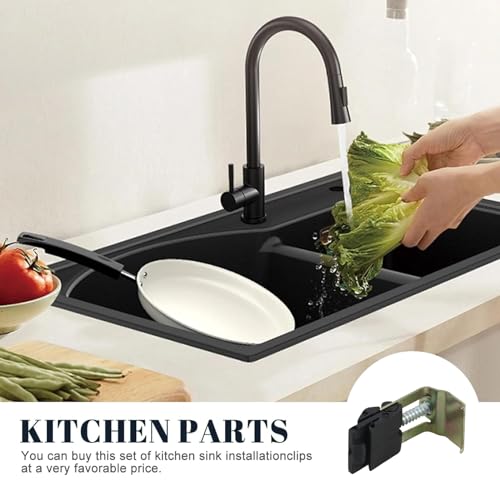 Abrazaderas prácticas para fijación de fregadero, soporte de montaje, accesorios de instalación y reparación para uso en cocina y baño miniatura 3