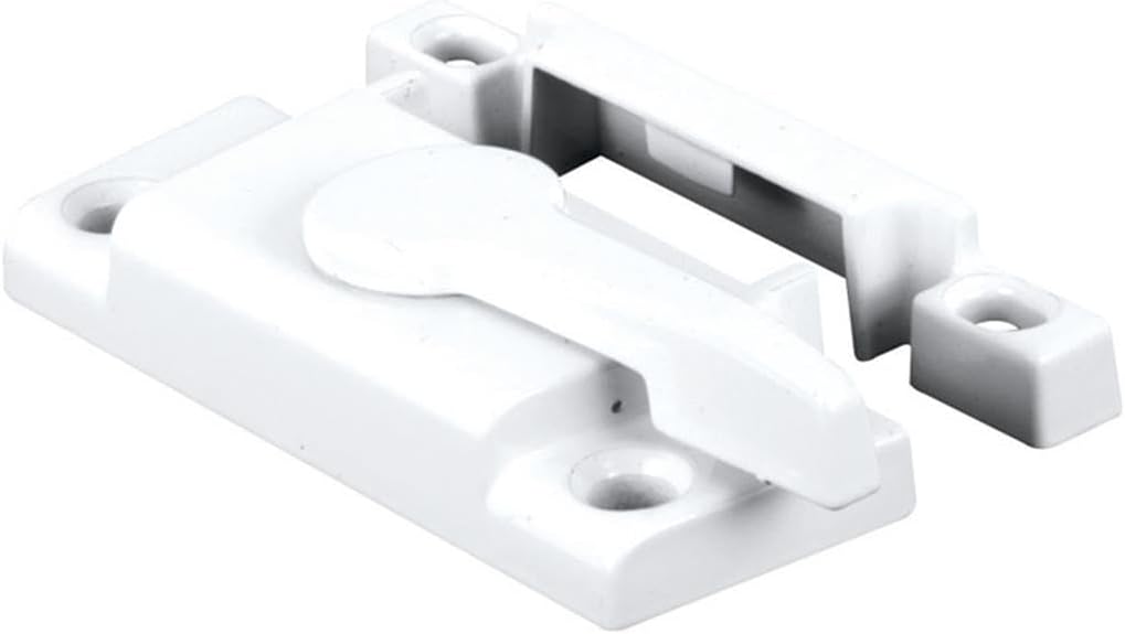 Slide-Co 171915 Window Sash Lock with Cam Action and Alignment Lugs, White Diecast (Single Pack)