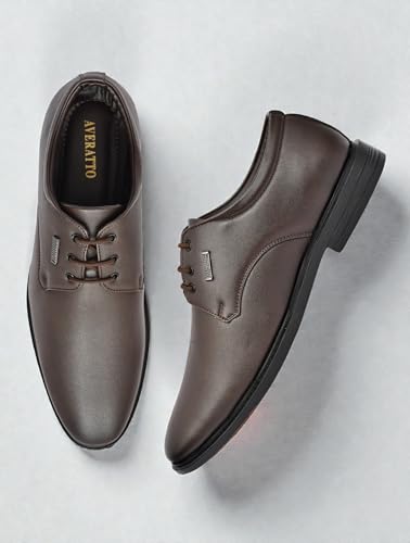 Image of Derby Shoes with Lace-Up Closure, Synthetic Upper, Airmix Sole, Black, Lightweight, Classic Formal Style for Men