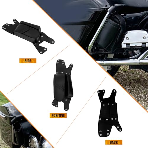 Bolsa guardadora para alforja con portabotellas para Harley Touring Electra Glide Street Glide Road King Road Glide Tri Glide 1993-2025 Derecho miniatura 3