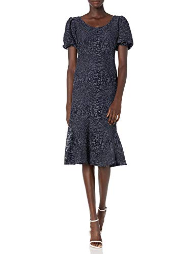 Shoshanna Women's Midi Dress, Navy/White, 0