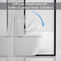 sanicomfort Wand WC-Set Rivo + Vorwandelement inkl. runder Betätigungsplatte hellgrau | Unterputz-Komplettset mit 2-Mengen-Spülung | modernes & pflegeleichtes WC-System – Ansicht 6