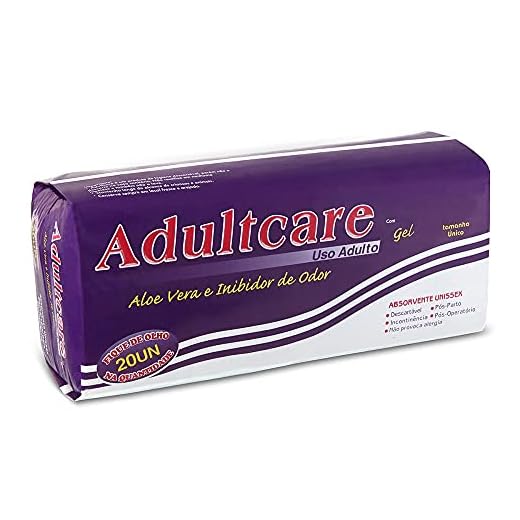 Absorvente Geriatrico, Branco, Tamanho Único, Adultcare, 20 unidades