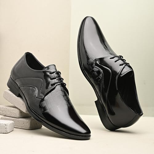 Image of Centrino Men's Formal Lace-Up Shoes | Soft,Lightweight & Comfortable Formal Shoe|Formal Lacing Oxford Shoes for Men| Stylish-Looking Footwear with Cushioned Footbed | Suitable for Office (9356)
