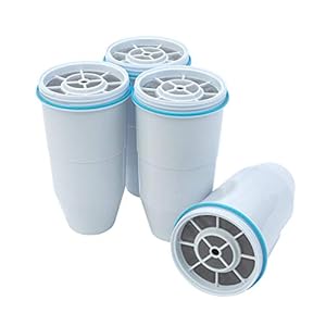 Zerowater 5-Stufiger Wasserfilter Ersatz, Wasseraufbereiter Trinkwasser – NSF-Zertifiziert zur Reduzierung von Blei, Anderen Schwermetallen und PFOA/PFOS – Wasserfilter Kartuschen 4er-Pack, Weiß
