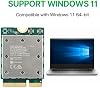 Tarjeta de red WiFi 7 QCNCM865 5800Mbps MLO Tri-Banda Bluetooth 5.3 Win11 | M.2 Key E, 4K-QAM y 320MHz, compatible con portátiles Intel y AMD, seguridad WPA3, juegos y transmisión de baja latencia solo Windows 11 8