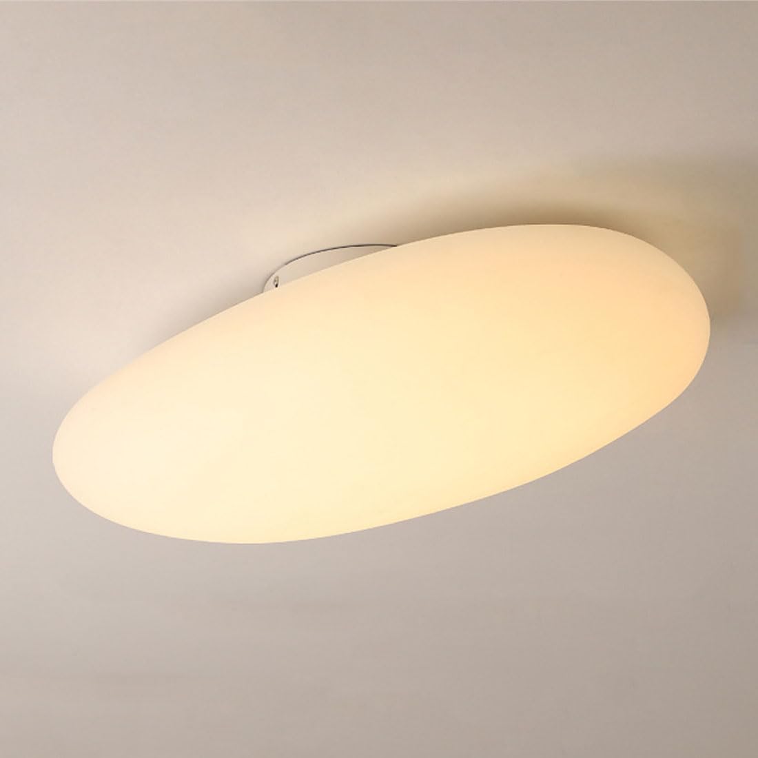 Plafonniers LED effet galet 50 cm suspendus pour chambre parentale