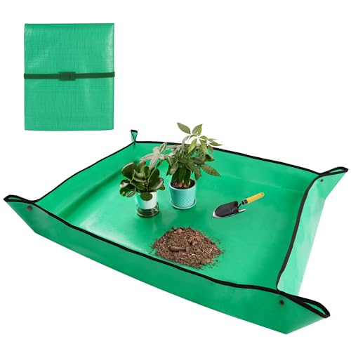 HOOSUN Repotting Mat for Indoor Plants,Portable Foldable Transplanting Potting Soil Tray,39.5'X...