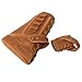 Tas Trost Leather Rifle Recoil Pad Buttstock with Ammo Holder, No Drill Cheek Rest Sleeve for .308 .22LR .45-70 .30-30 (#4 Brown with Barrel Mount, .308 .45-70 .30-06 .44MAG)