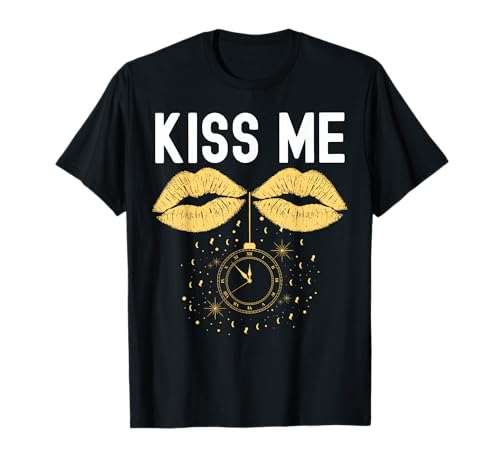 Funny Blow Me Kiss Me Happy New Year Couple Matching T-Shirt