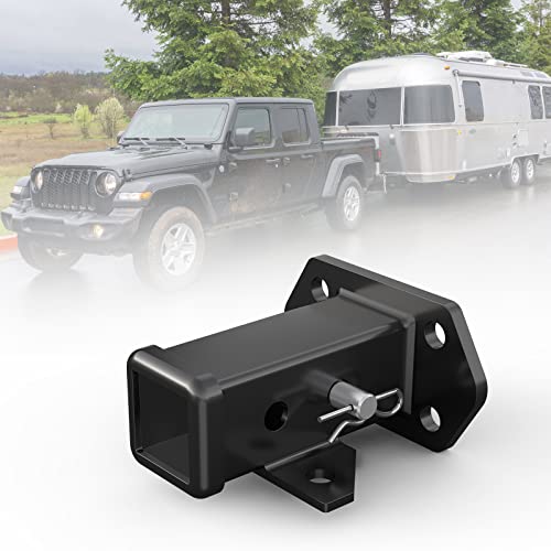 Rbhauto 2” Bolt-On Trailer Hitch Receiver Tube, 2 Inch Hitch Wall Mount, 2-Inch Opening Hitch Receiver Plate Tube For Truck, Lawn Tractor, Implements, Wall Or Barn(With Pin And Clip) #TOP4