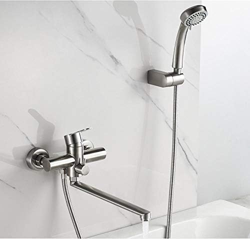 Robinet de baignoire en acier inoxydable avec douchette pour salle de bain moderne