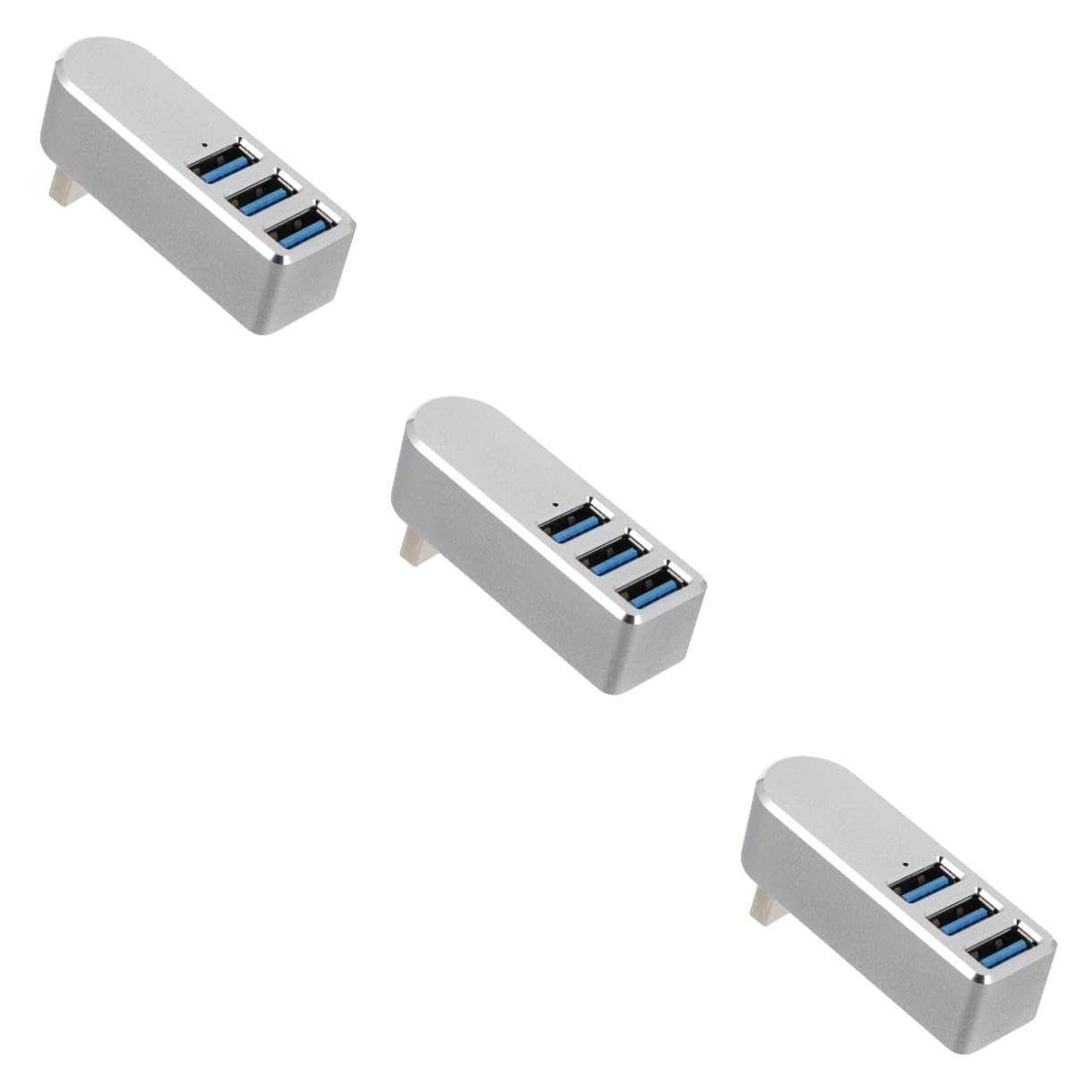 KOMBIUDA 3pezzi Hub Usb Con Porte Rotanti Dock Per Laptop e Dispositivi Usb Compatibile Con Facile Da Usare Trasferimento Dati Veloce Rallentamenti