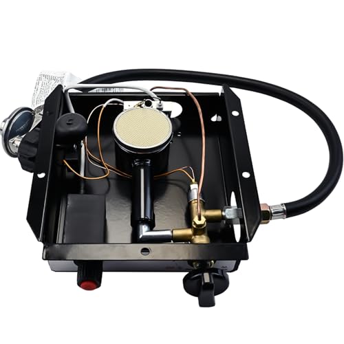 Garsoo SGT-BURNER 3BOLT Patio Heater Glass Tube Burner Module Replacement, Compatible With Hiland Square Glass Tube Heaters, 3 Bolt Hole Design, Includes Regulator Valve Assembly, Part Numbers: Hlds01-Gthg cover