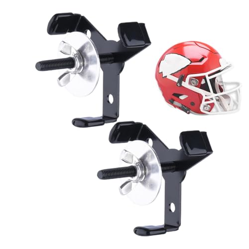 Football Helmet Wall Mount,Metal Hooks Rack | Full Helmets Wall Mount Display Holder - for Shelf Garage Locker Room Apartment Indoor Entryway Porch Office Bedroom Riders Men