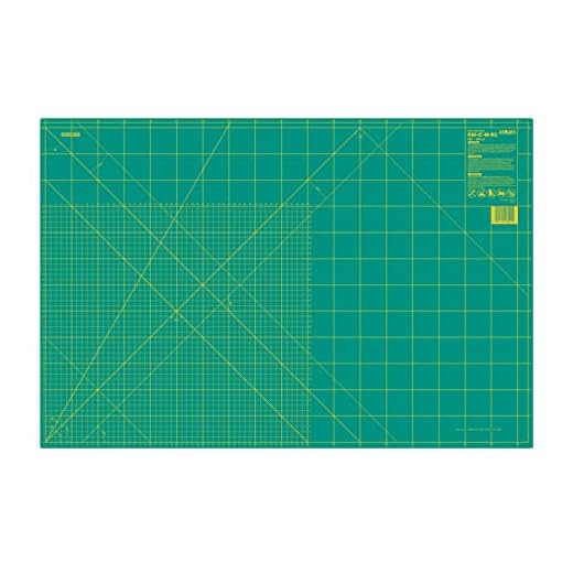 OLFA - Nähmit Schneidematte selbstheilende doppelseitig verwendbar für Nähen, Patchwork, quilt DEHP Frei mit cm & Inch skala (L)