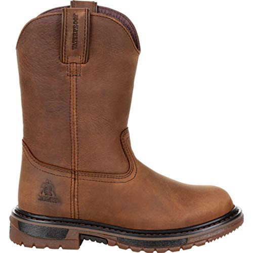 ROCKY Big Kid's Original Ride FLX Waterproof Western Boot, Brown, Size 5.5(M)