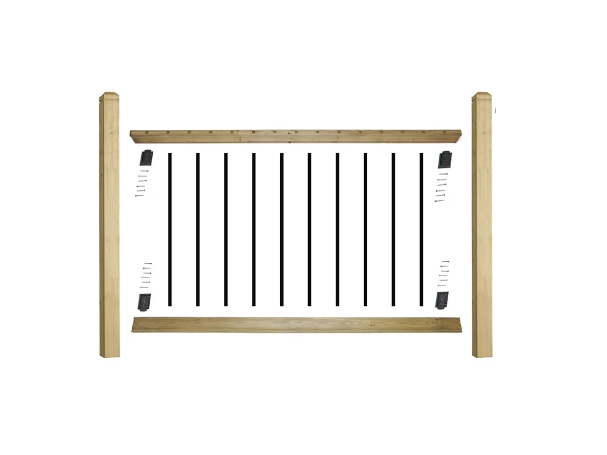 eDecks Traditional Decking Balustrade Starter Kit - 1200mm Span - With 1500mm Posts