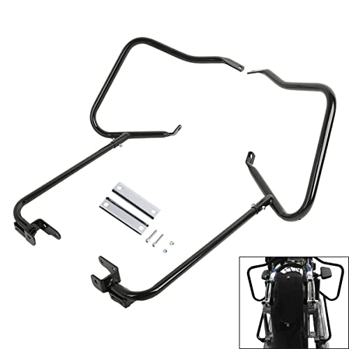 XFMT Black Saddlebag Bracket Guard Bars Compatible with Harley Touring Electra Street Glide 2014-2020