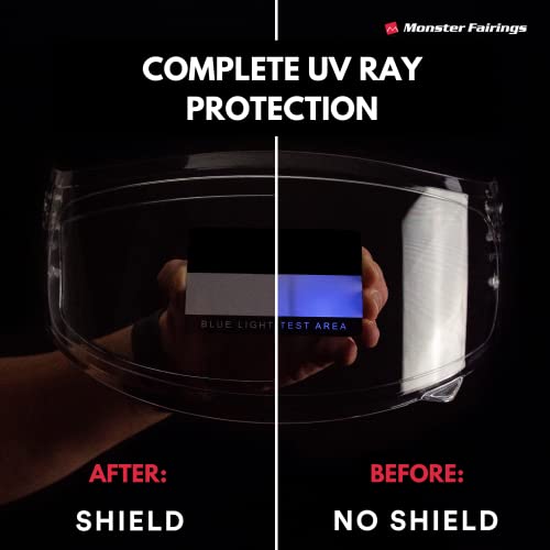 Monster Fairings Universal Motorcycle Helmet Visor Anti Fog & Uv Protection Visor Insert Shield (Pack Of 2) #TOP3
