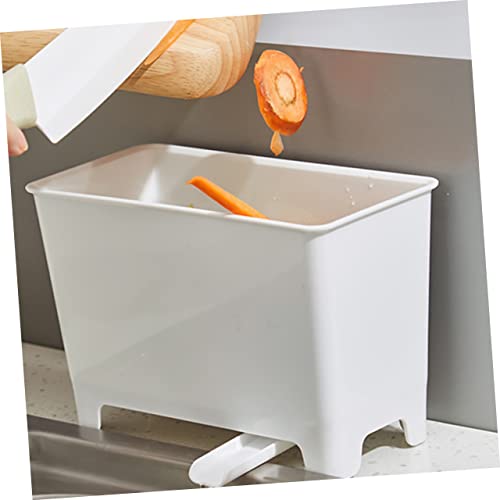 Caneca de basura rectangular blanca para cocina 2 pcs miniatura 2