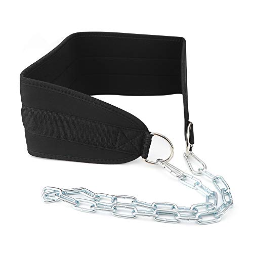 AOWINHIT Cinturón de Inmersión con Peso para Dominadas para Entrenamiento de Fuerza, Cadena de Acero de Poliéster Cómoda y Duradera de 36,2 Pulgadas para Atletas de Gimnasio