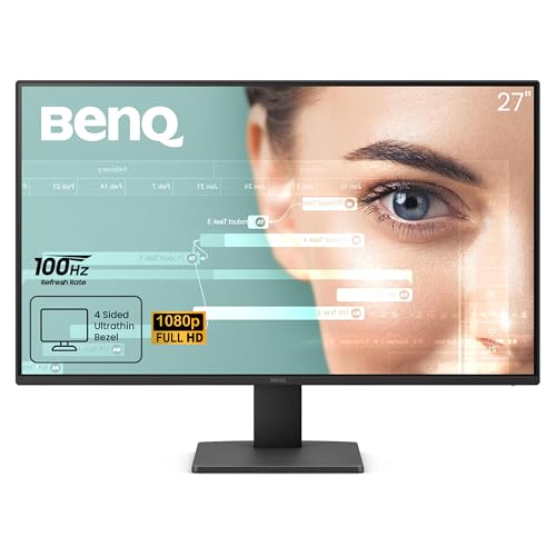 BenQ GW2791 27” 1920x1080 FHD 100Hz IPS Eye-Care 99% sRGB Monitor| HDMI| DisplayPort| Ultra Slim Bezel| TUV-Certified| Flicker-Free| Low Blue Light Pl