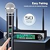 ZOMON Wireless UHF Microphone System, Metal Wireless Mic Set with Case,Handheld Cordless Dynamic Microphones for Singing, Karaoke, Church, DJ,200ft Range #3