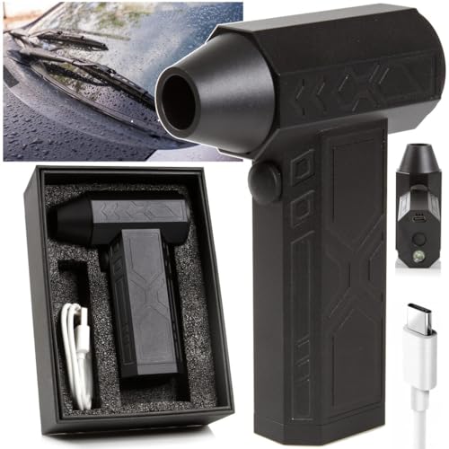 Souffleur électrique portable | Capacité de la batterie 3000 mAh | Dimensions 14x9x40 cm | Réglage de la vitesse | Lampe de poche intégrée