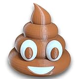 Abdeckkappe für Anhängerkupplung Abdeckung Kappe Schutzkappe Kugelkopf Poo Poop Emoji Smiley lustig Kunststoff Custom Schinner 3D-Druck