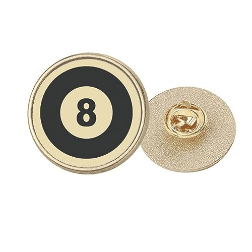 Broche de billard métal doré motif géométrique simple taille M pour veste de costume