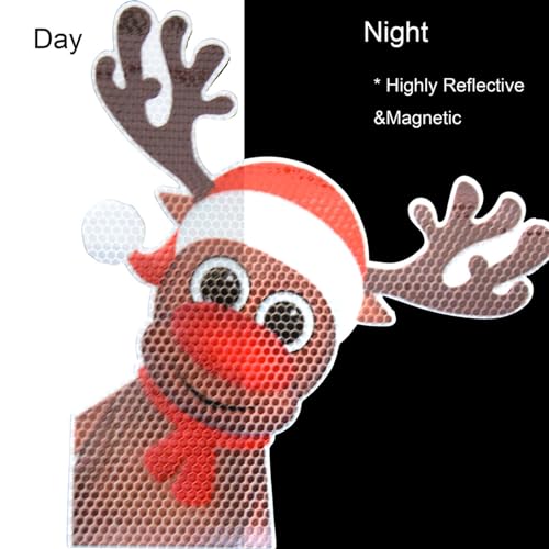 Imanes de coche navideños reflectantes y decoraciones de Navidad para nevera 3