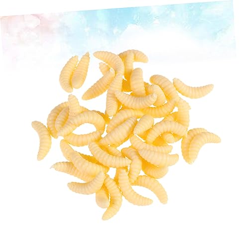 Kisangel 100 Unidades Pirilampo De Pesca Isca De Verme De Pesca Iscas Artificiais Larva De Pesca Isc