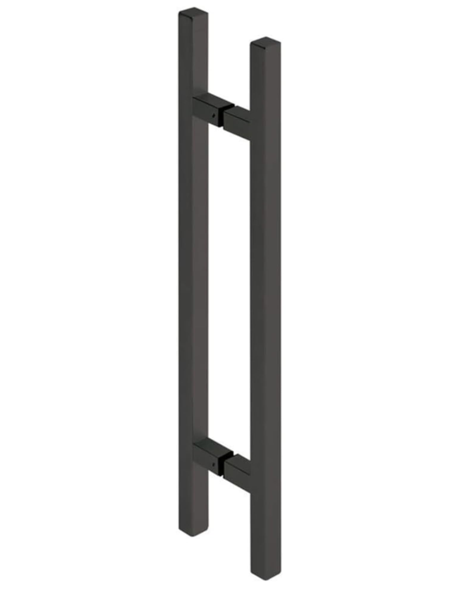 JUVA Design Stoßgriff Schiebetür Glas-Türgriff Edelstahl Türbeschlag schwarz | Stangengriff mit Länge 600 mm | Haltegriff für Glastüren & Holztüren | 1 Stangen-Griffpaar Zimmertür inkl. Schrauben
